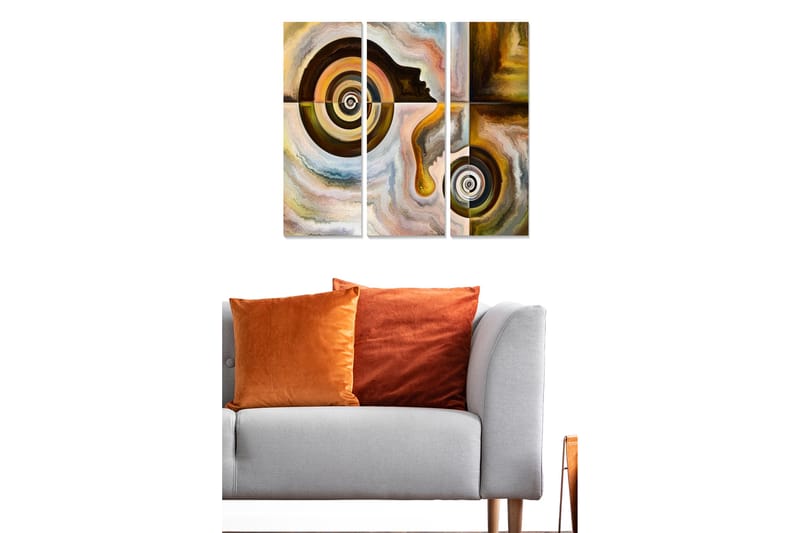 CANVASTAVLA Abstract 3-pack Flerfärgad 20x50 cm - Inredning & dekor - Tavlor & konst - Canvastavla