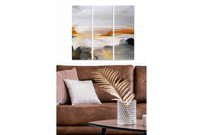 CANVASTAVLA Abstract 3-pack Flerfärgad 20x50 cm - Inredning & dekor - Tavlor & konst - Canvastavla