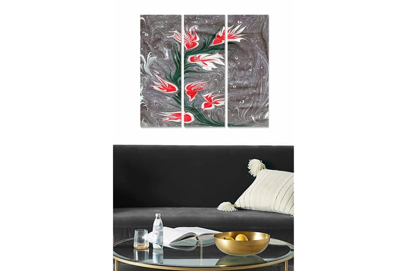 CANVASTAVLA Abstract 3-pack Flerfärgad 20x50 cm - Inredning & dekor - Tavlor & konst - Canvastavla