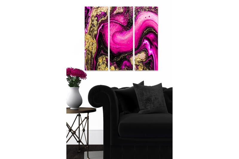 CANVASTAVLA Abstract 3-pack Flerfärgad 20x50 cm - Inredning & dekor - Tavlor & konst - Canvastavla