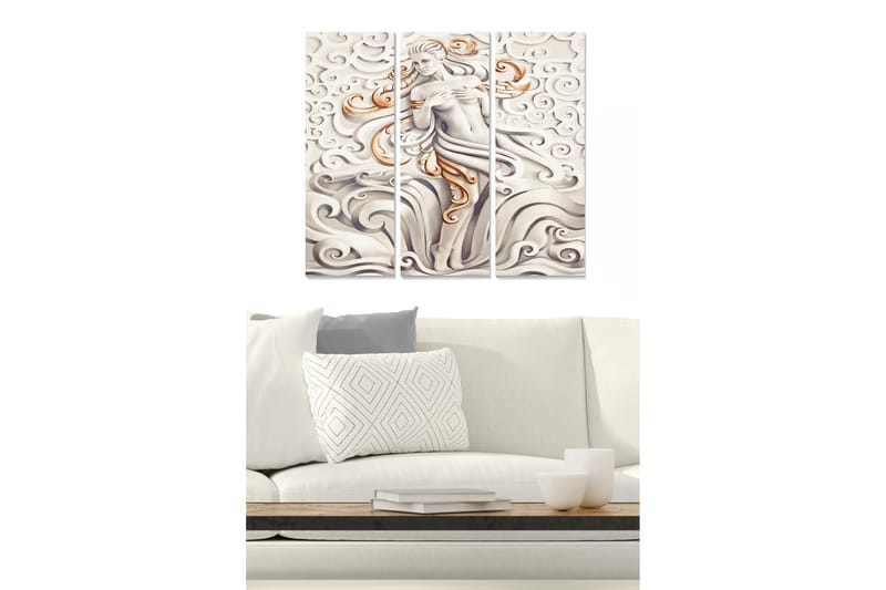 CANVASTAVLA Abstract 3-pack Flerfärgad 20x50 cm - Inredning & dekor - Tavlor & konst - Canvastavla