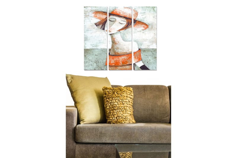 CANVASTAVLA Abstract 3-pack Flerfärgad 20x50 cm - Inredning & dekor - Tavlor & konst - Canvastavla