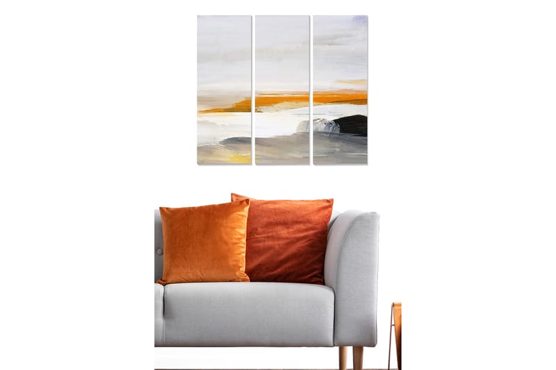CANVASTAVLA Abstract 3-pack Flerfärgad 20x50 cm - Inredning & dekor - Tavlor & konst - Canvastavla