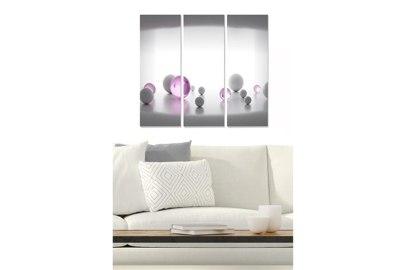 CANVASTAVLA Abstract 3-pack Flerfärgad 20x50 cm - Inredning & dekor - Tavlor & konst - Canvastavla