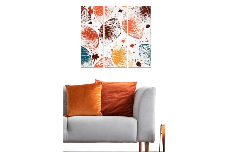 CANVASTAVLA Abstract 3-pack Flerfärgad 20x50 cm - Inredning & dekor - Tavlor & konst - Canvastavla
