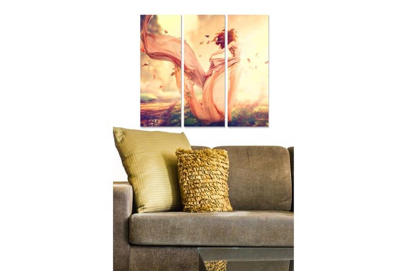 CANVASTAVLA Abstract 3-pack Flerfärgad 20x50 cm - Inredning & dekor - Tavlor & konst - Canvastavla