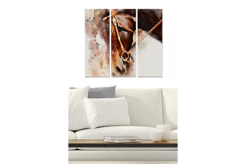 CANVASTAVLA Abstract 3-pack Flerfärgad 20x50 cm - Inredning & dekor - Tavlor & konst - Canvastavla