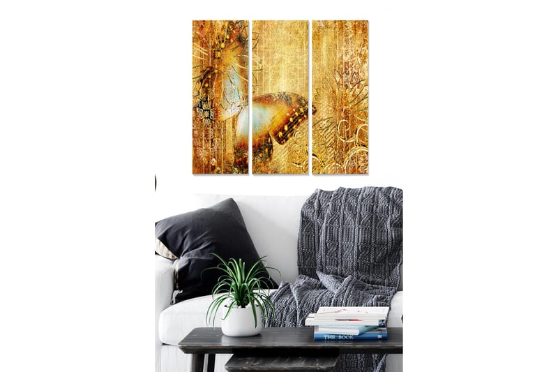 CANVASTAVLA Abstract 3-pack Flerfärgad 20x50 cm - Inredning & dekor - Tavlor & konst - Canvastavla