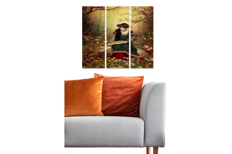 CANVASTAVLA Abstract 3-pack Flerfärgad 20x50 cm - Inredning & dekor - Tavlor & konst - Canvastavla