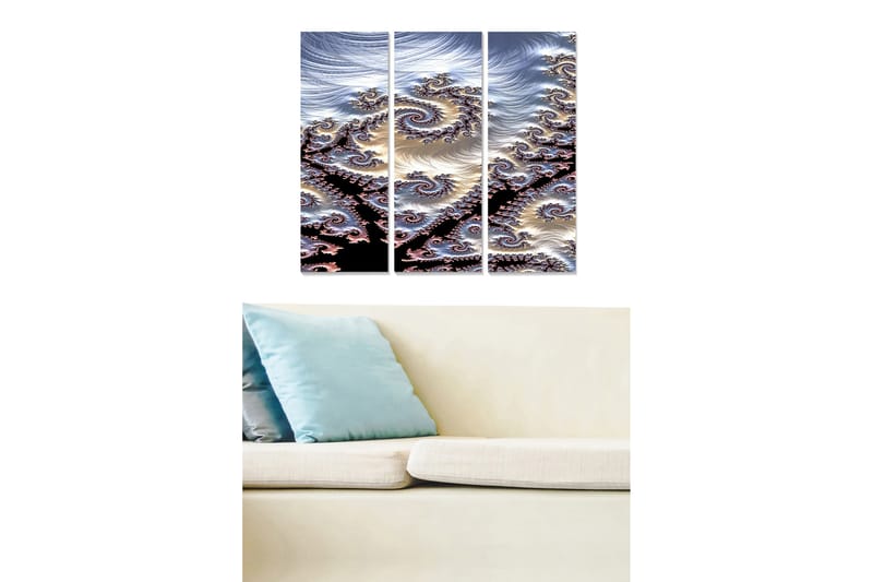 CANVASTAVLA Abstract 3-pack Flerfärgad 20x50 cm - Inredning & dekor - Tavlor & konst - Canvastavla