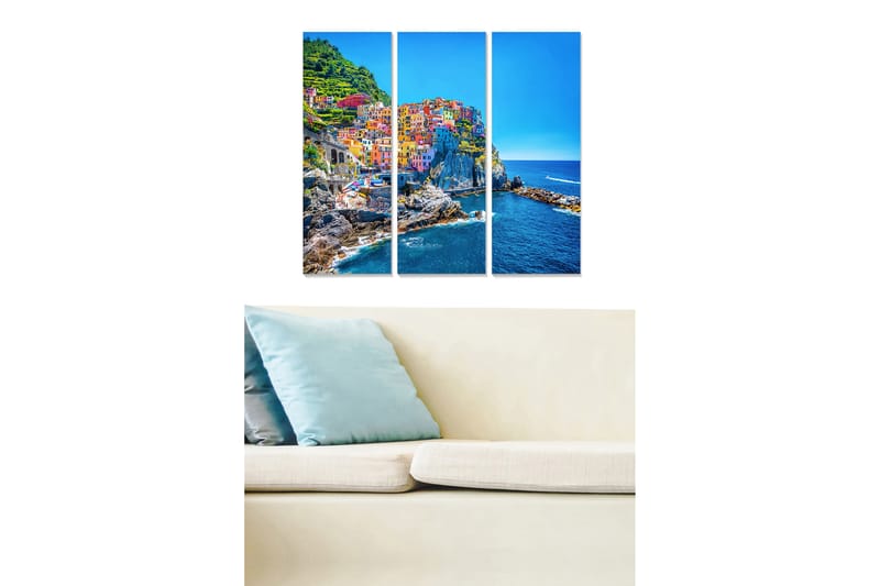 CANVASTAVLA Abstract 3-pack Flerfärgad 20x50 cm - Inredning & dekor - Tavlor & konst - Canvastavla