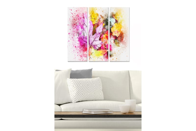 CANVASTAVLA Abstract 3-pack Flerfärgad 20x50 cm - Inredning & dekor - Tavlor & konst - Canvastavla
