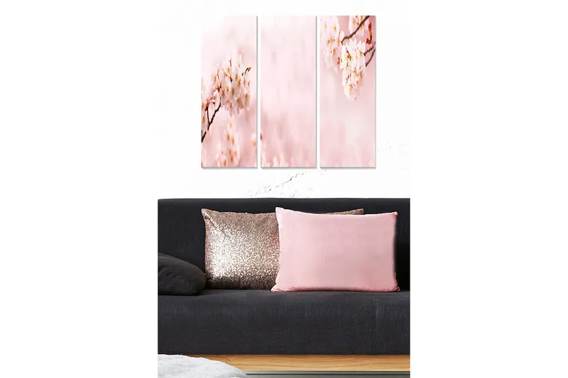 Canvastavla Abstract 3-pack Flerfärgad, 20x50 cm