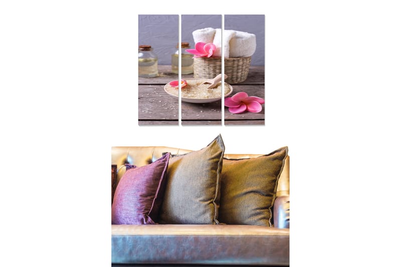 Canvastavla Abstract 3-pack Flerfärgad, 20x50 cm