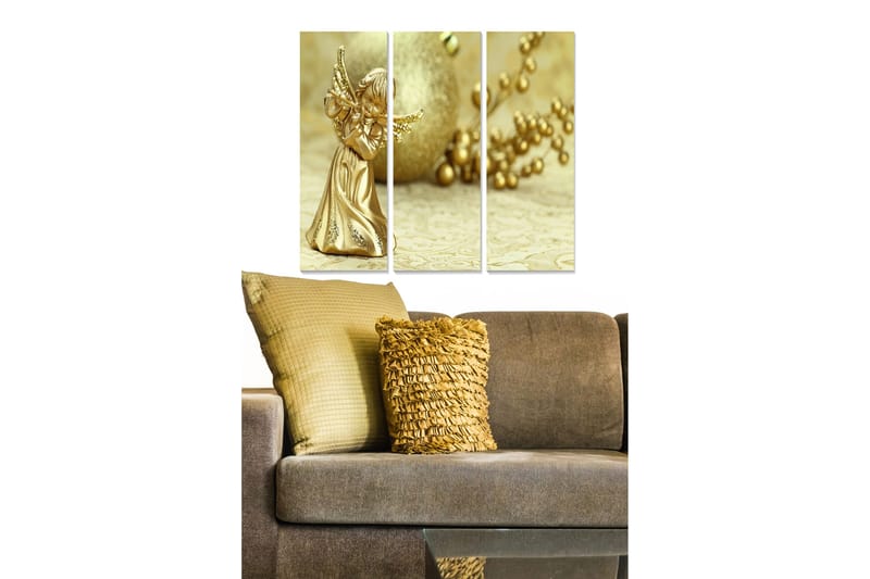 Canvastavla Abstract 3-pack Flerfärgad, 20x50 cm