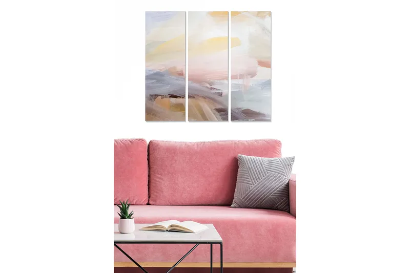 Canvastavla Abstract 3-pack Flerfärgad - 20x50 cm - Inredning & dekor - Tavlor & konst - Canvastavla