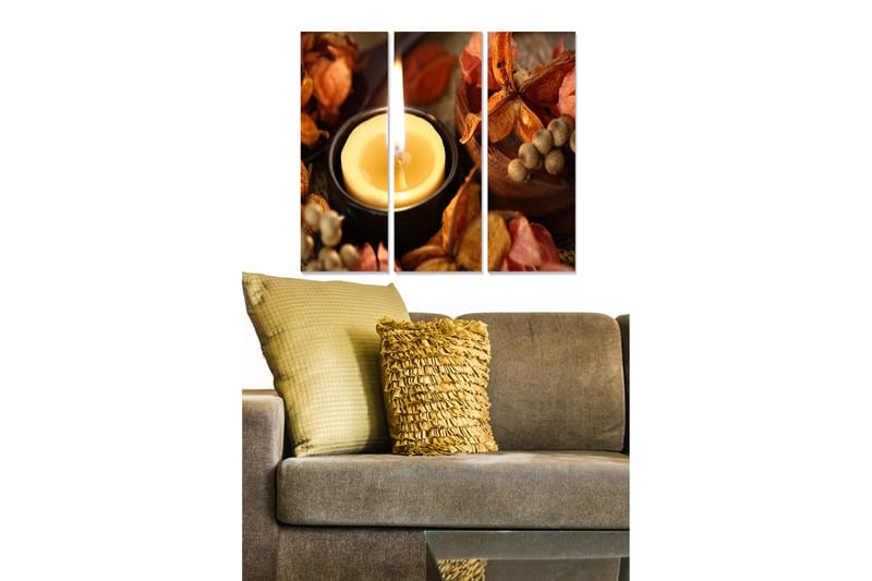 Canvastavla Abstract 3-pack Flerfärgad, 20x50 cm