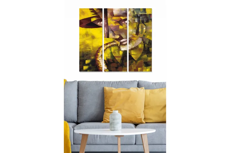 Canvastavla Abstract 3-pack Flerfärgad - 20x50 cm - Inredning & dekor - Tavlor & konst - Canvastavla
