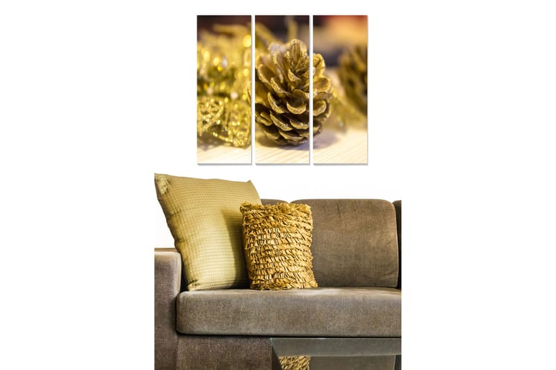 Canvastavla Abstract 3-pack Flerfärgad, 20x50 cm