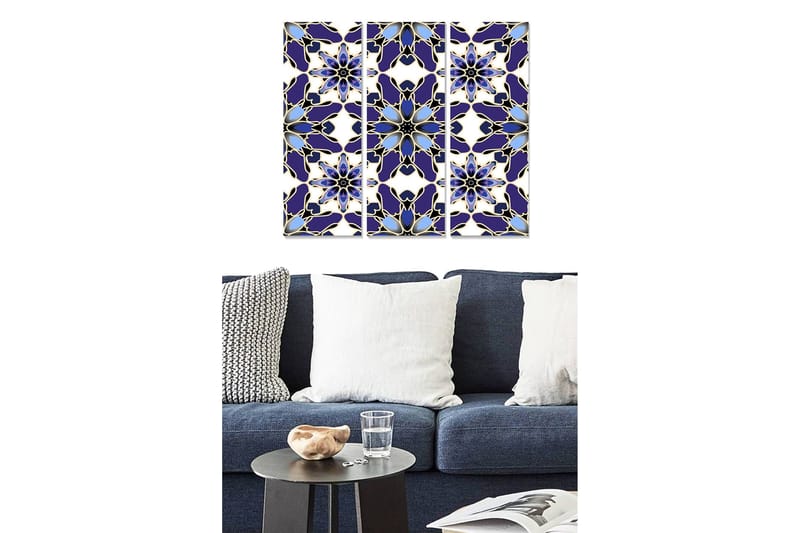 Canvastavla Abstract 3-pack Flerfärgad - 20x50 cm - Inredning & dekor - Tavlor & konst - Canvastavla