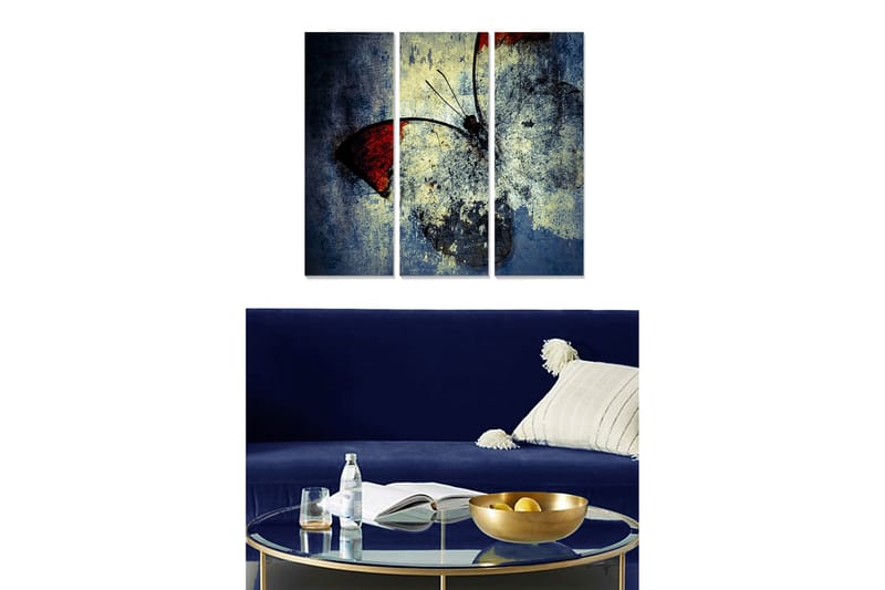 Canvastavla Abstract 3-pack Flerfärgad - 20x50 cm - Inredning & dekor - Tavlor & konst - Canvastavla