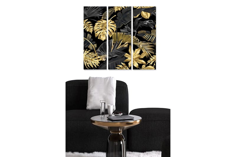 Canvastavla Abstract 3-pack Flerfärgad, 20x50 cm