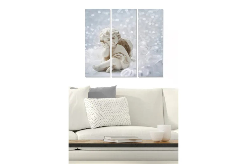 Canvastavla Abstract 3-pack Flerfärgad, 20x50 cm