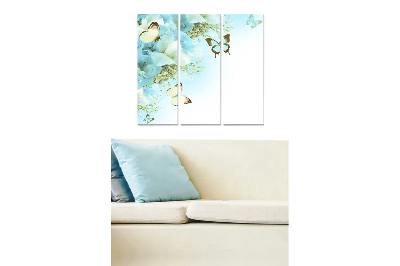 Canvastavla Abstract 3-pack Flerfärgad - 20x50 cm - Inredning & dekor - Tavlor & konst - Canvastavla