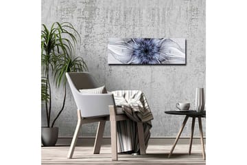 Canvastavla - Abstrakt blommotiv med svävande former - Blå / Vit / Svart - Inredning & dekor - Tavlor & konst - Canvastavla