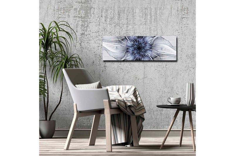 Canvastavla - Abstrakt blommotiv med svävande former - Blå / Vit / Svart - Inredning & dekor - Tavlor & konst - Canvastavla