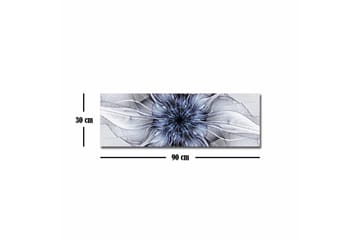 Canvastavla - Abstrakt blommotiv med svävande former - Blå / Vit / Svart - Inredning & dekor - Tavlor & konst - Canvastavla