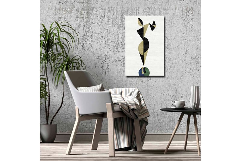 Canvastavla - Abstrakt figur i geometriska former - Svart / Beige / Grön - Inredning & dekor - Tavlor & konst - Canvastavla