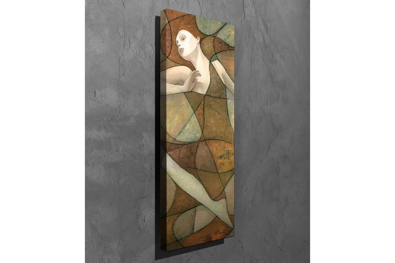 Canvastavla - Abstrakt figur med mjuka linjer och geometriska former - Terrakotta / Beige / Grön - Inredning & dekor - Tavlor & konst - Canvastavla