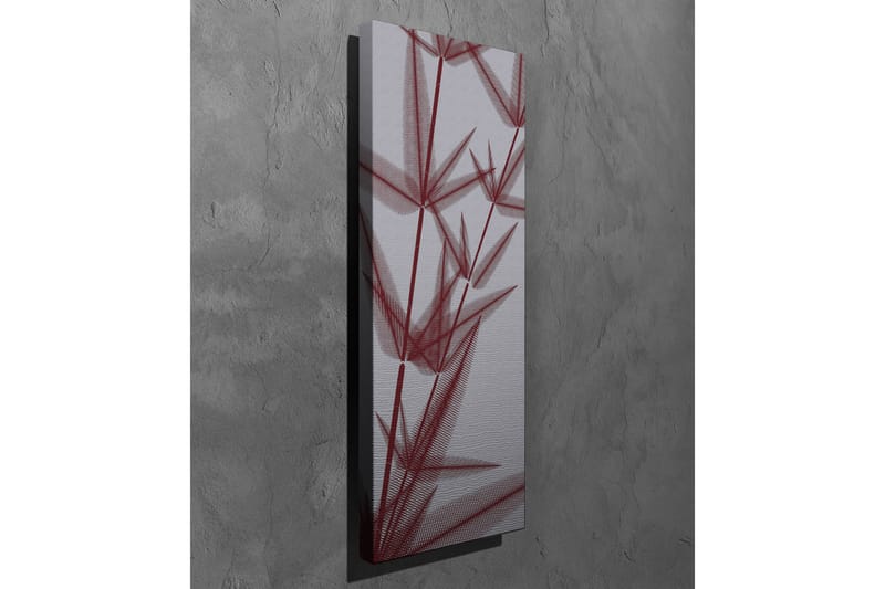 Canvastavla - Abstrakt komposition av stiliserade växtformer i röd nyans - Röd / Grå - Inredning & dekor - Tavlor & konst - Canvastavla