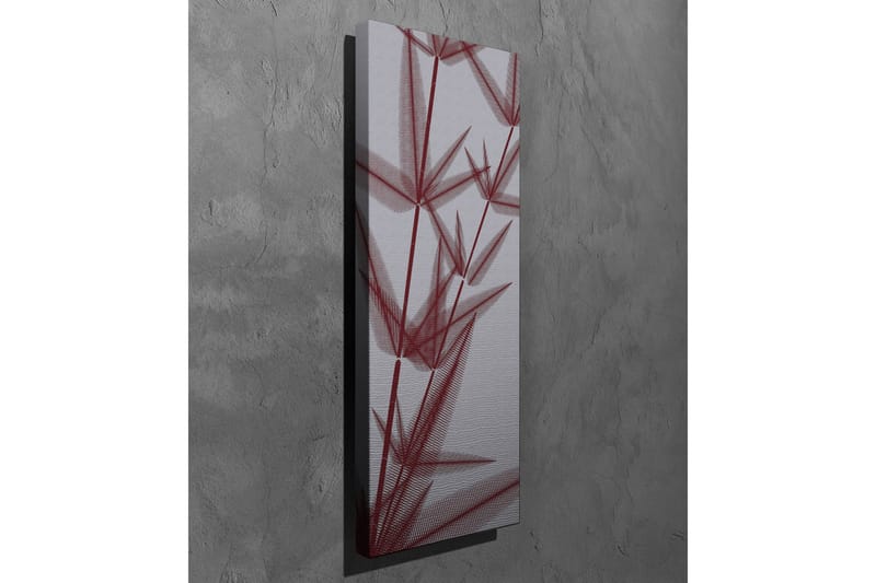 Canvastavla - Abstrakt komposition av stiliserade växtformer i röd nyans - Röd / Grå - Inredning & dekor - Tavlor & konst - Canvastavla