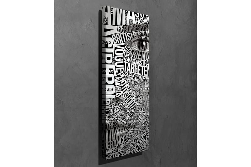 Canvastavla - Abstrakt komposition av text och ögonmotiv - Svart / Vitt - Inredning & dekor - Tavlor & konst - Canvastavla