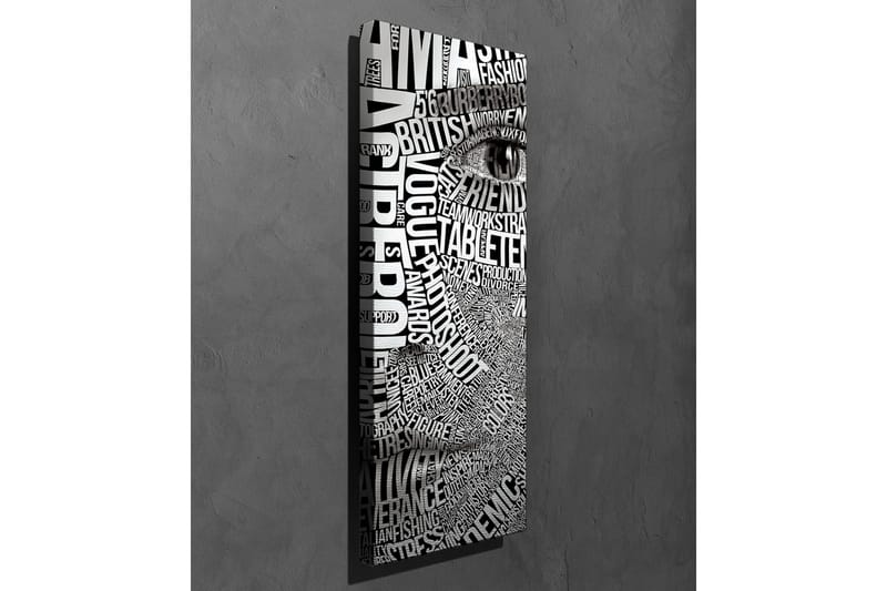 Canvastavla - Abstrakt komposition av text och ögonmotiv - Svart / Vitt - Inredning & dekor - Tavlor & konst - Canvastavla