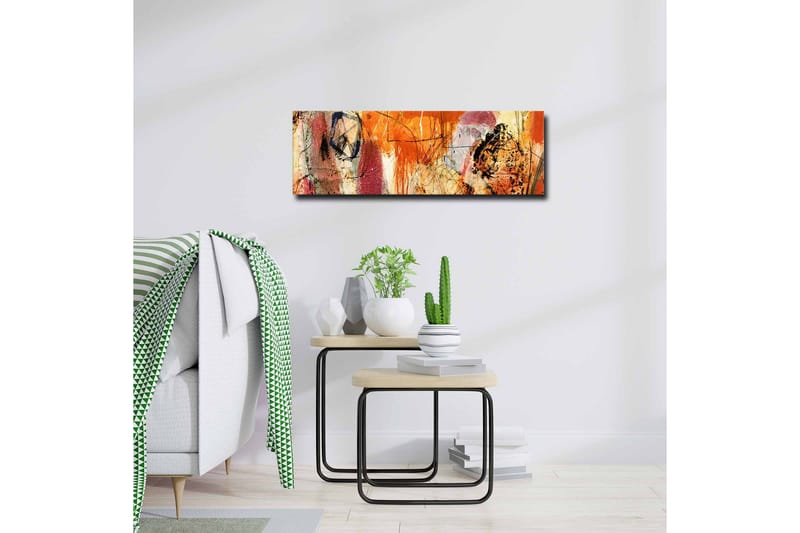 Canvastavla - Abstrakt komposition med energiska färger och former - Orange / Röd / Lila - Inredning & dekor - Tavlor & konst - Canvastavla