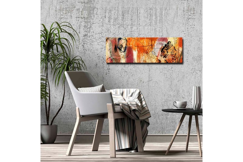 Canvastavla - Abstrakt komposition med energiska färger och former - Orange / Röd / Lila - Inredning & dekor - Tavlor & konst - Canvastavla