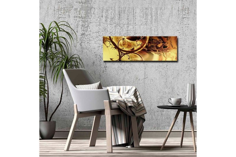Canvastavla - Abstrakt komposition med gyllene och bruna mönster - Guld / Mörkbrun - Inredning & dekor - Tavlor & konst - Canvastavla