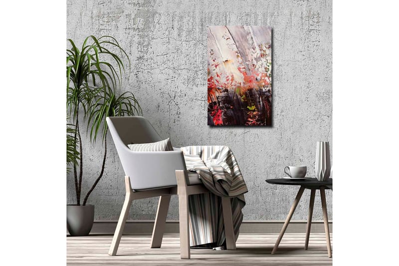 Canvastavla - Abstrakt komposition med kraftfulla färgkontraster - Röd / Svart / Vit - Inredning & dekor - Tavlor & konst - Canvastavla