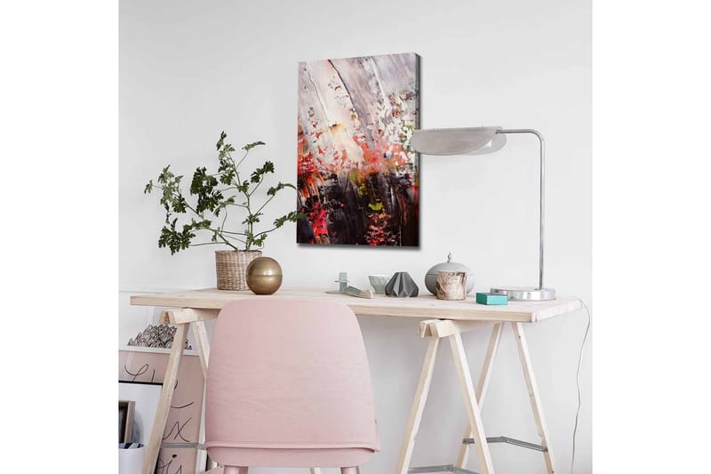 Canvastavla - Abstrakt komposition med kraftfulla färgkontraster - Röd / Svart / Vit - Inredning & dekor - Tavlor & konst - Canvastavla