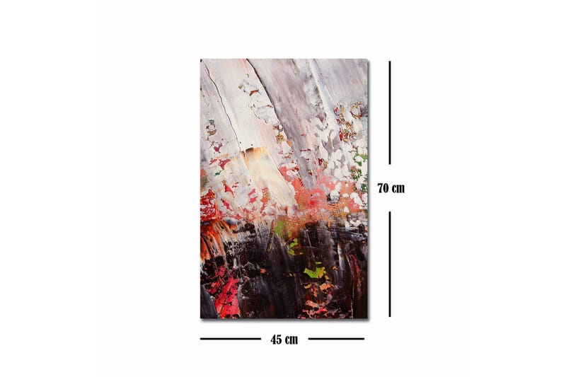 Canvastavla - Abstrakt komposition med kraftfulla färgkontraster - Röd / Svart / Vit - Inredning & dekor - Tavlor & konst - Canvastavla