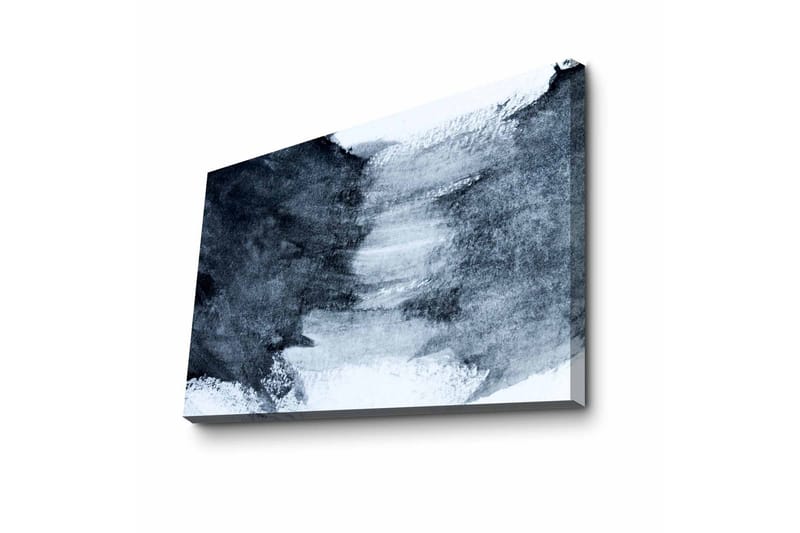Canvastavla - Abstrakt komposition med mörka och ljusa nyanser, Mörkblå / Vit / Grå