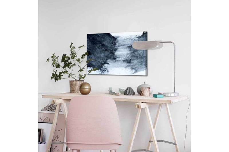 Canvastavla - Abstrakt komposition med mörka och ljusa nyanser - Mörkblå / Vit / Grå - Inredning & dekor - Tavlor & konst - Canvastavla