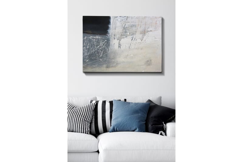 Canvastavla - Abstrakt komposition med svarta och vita inslag - Svart / Vitt / Grått - Inredning & dekor - Tavlor & konst - Canvastavla