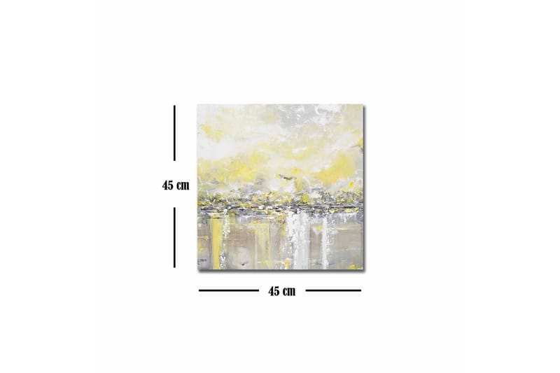 Canvastavla - Abstrakt landskap med ljusa nyanser av gult och grått - Gult / Grått - Inredning & dekor - Tavlor & konst - Canvastavla