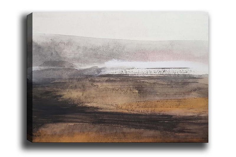 Canvastavla - Abstrakt landskap med mjuka övergångar mellan jordtoner och grå nyanser - Grå / Brun / Beige - Inredning & dekor - Tavlor & konst - Canvastavla