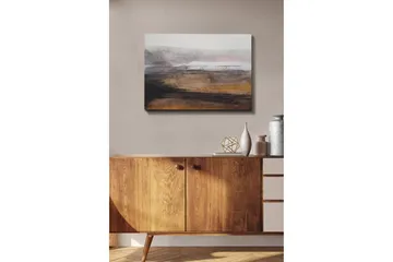 Canvastavla - Abstrakt landskap med mjuka övergångar mellan jordtoner och grå nyanser - Grå / Brun / Beige - Inredning & dekor - Tavlor & konst - Canvastavla