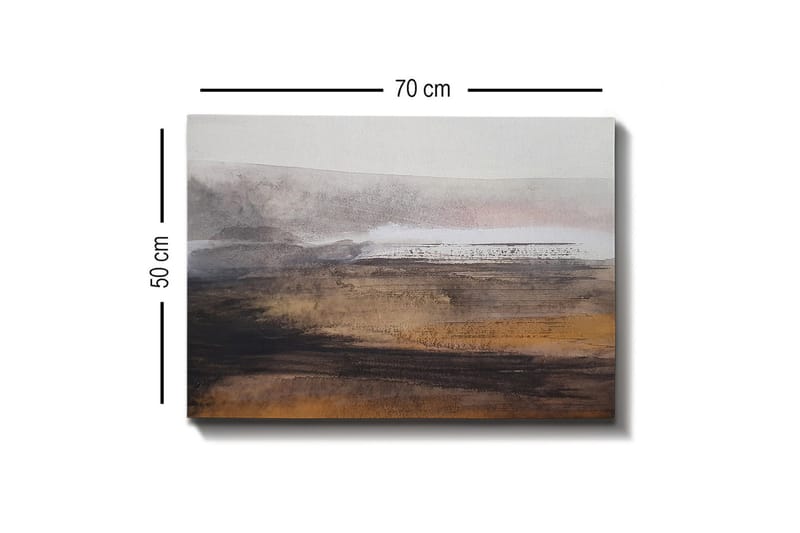 Canvastavla - Abstrakt landskap med mjuka övergångar mellan jordtoner och grå nyanser - Grå / Brun / Beige - Inredning & dekor - Tavlor & konst - Canvastavla